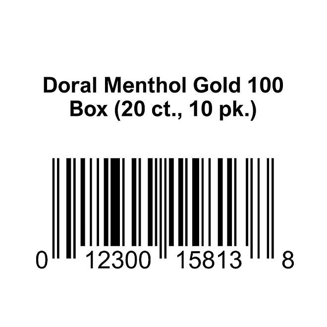 Doral 100 Box Gold Menthol