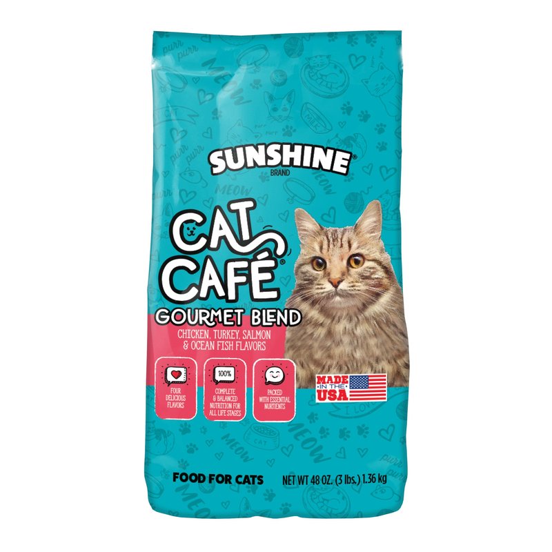 Cat Café Gourmet Blend 14 Oz bag premium cat food wholesale grocery retail distribution