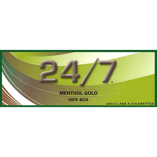 24/7 100 Box Menthol Gold