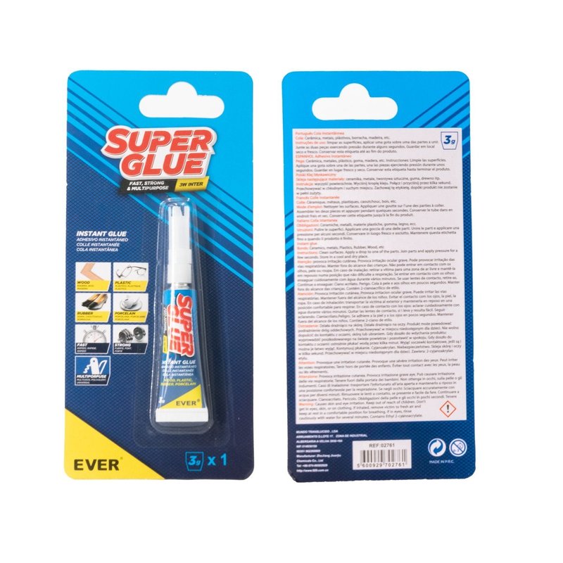 Super Glue 2g Plastic Cyanoacrylate Instant Adhesive wholesale household retail distribution