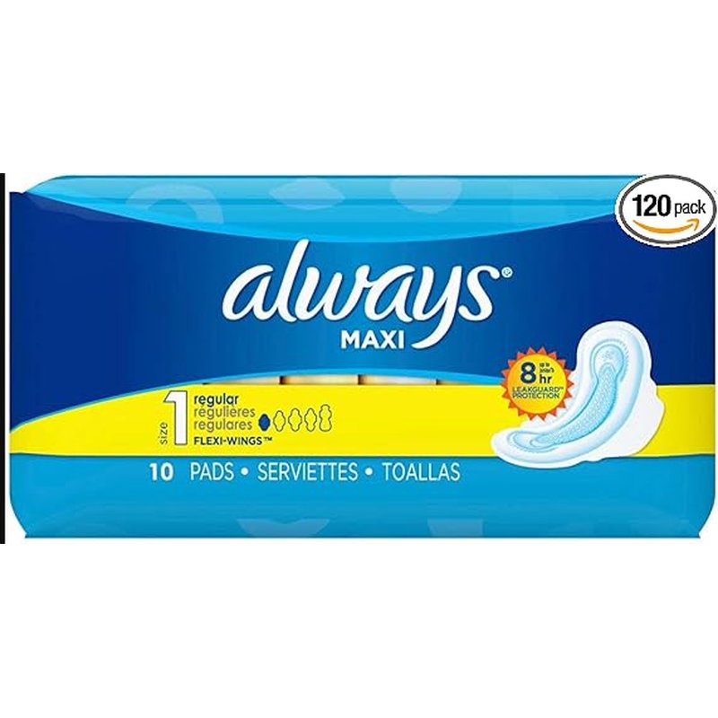 Always Maxi Pads Size 1 Maxi 10 Count Regular wholesale health&beauty retail distribution