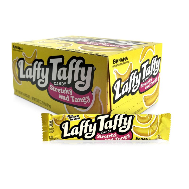 Laffy Taffy Banana 24 Ct wholesale candy/snack retail distribution