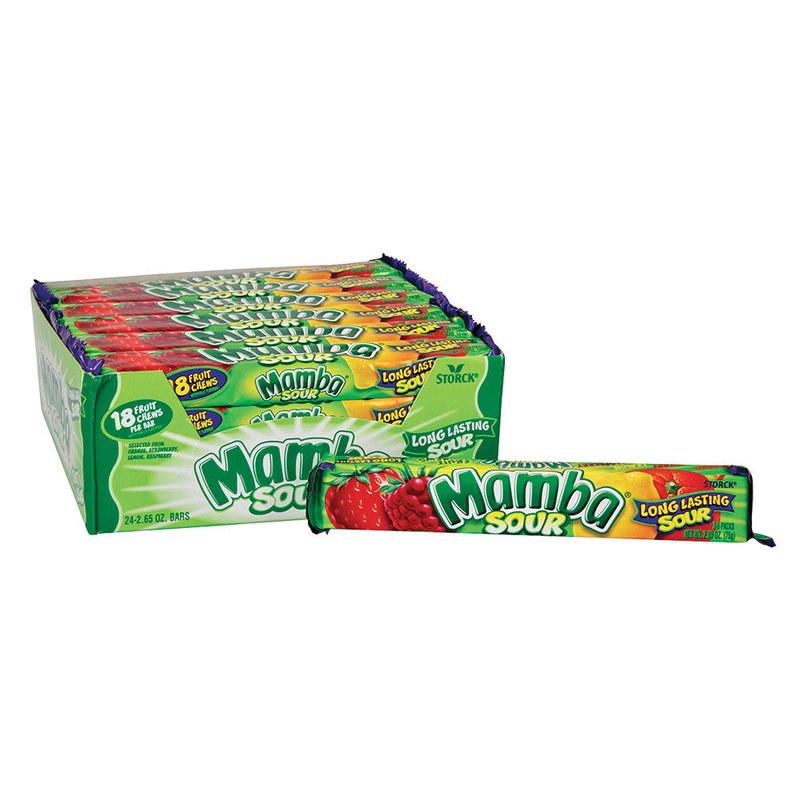 Mamba Sour Fruit Chews 2.80 Oz 24 Ct wholesale candy/snack retail distribution