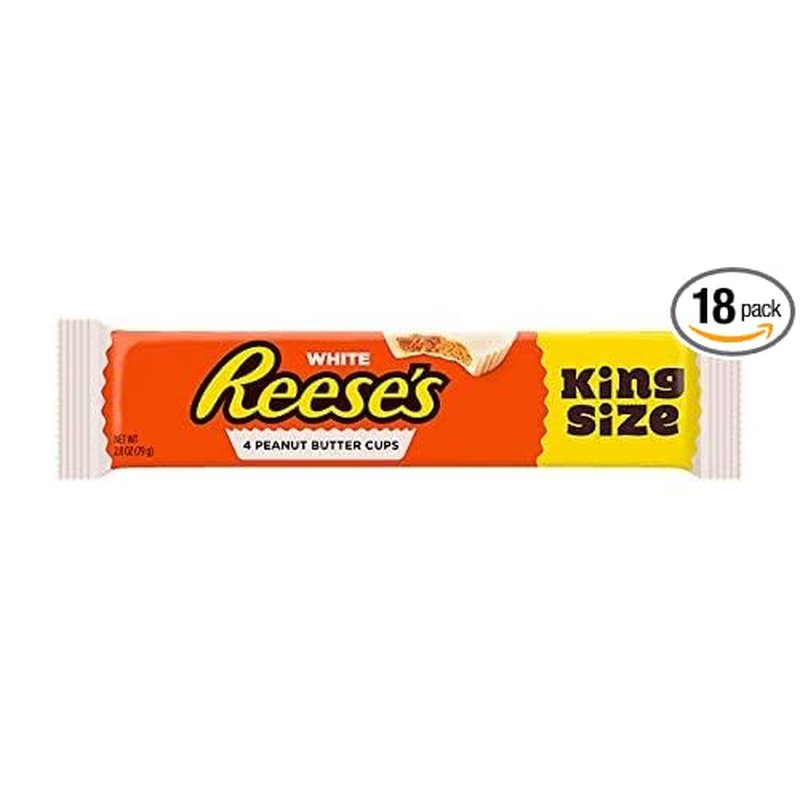 Hershey Reese's White Peanut Butter Cup King Size 18 Count wholesale candy/snack retail distribution
