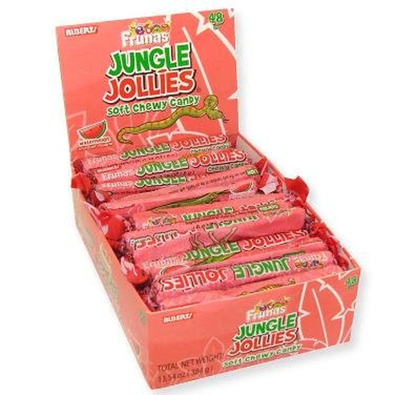 Jungle Jollies Watermelon candy 48 count box wholesale candy/snack retail distribution