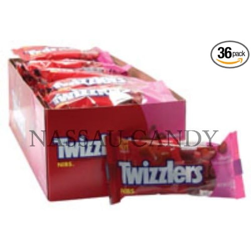 Twizzlers NIBS Cherry Flavored Candy 2.25 oz Bags wholesale candy/snack retail distribution