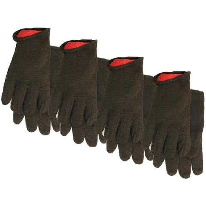 Red Fleece Lined Jersey Work Gloves 12 Pack wholesale household retail distribution