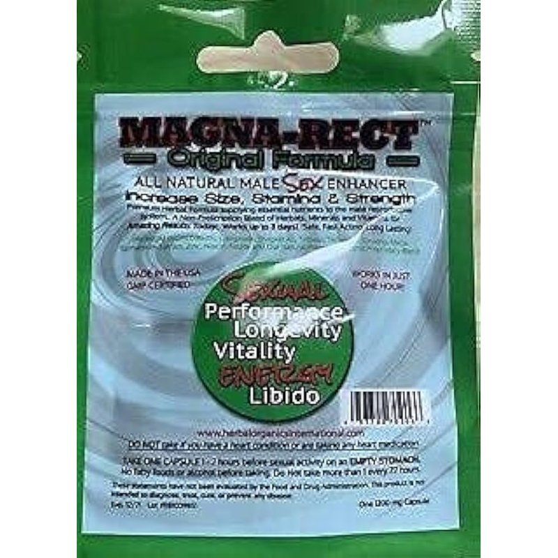 Magna Rect Green All Natural Male Enhancement Herbal Formula 30 count wholesale health&beauty retail distribution