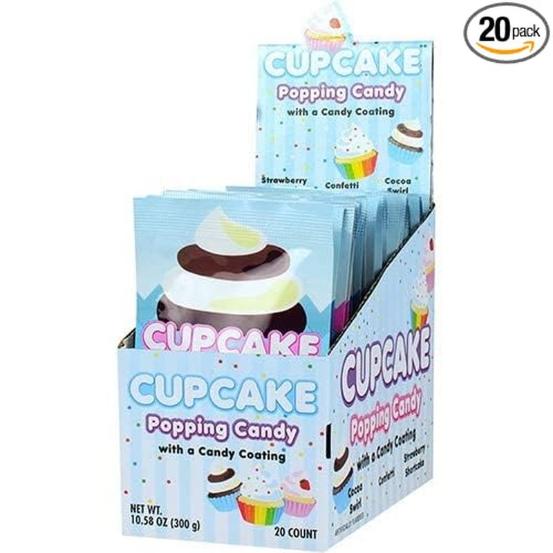 Cupcake Popping Candy 20 Count wholesale candy/snack retail distribution