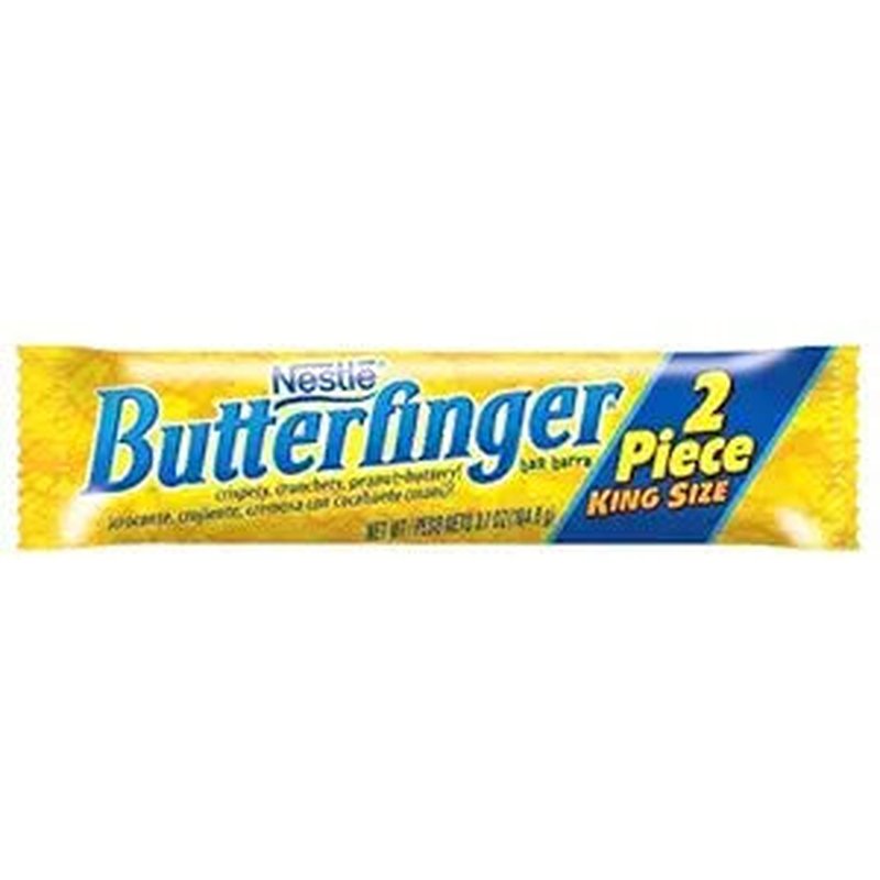 Butterfinger King Size Candy Bars 2 Pieces packaging wholesale candy/snack retail distribution