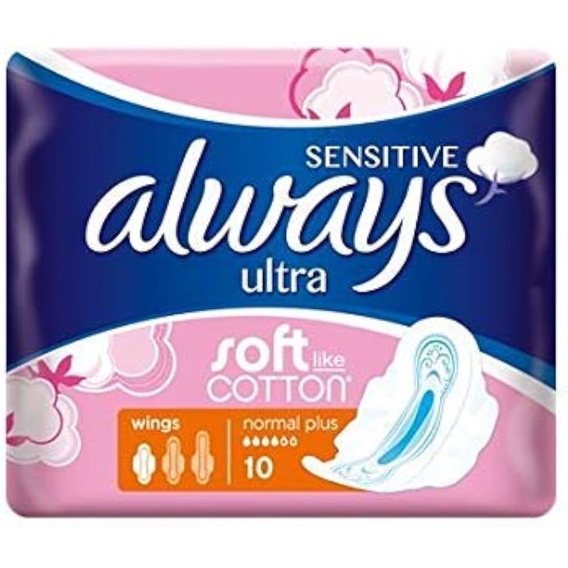 Always Sensitive Ultra Normal Plus Pads with Wings 10 pcs wholesale health&beauty retail distribution