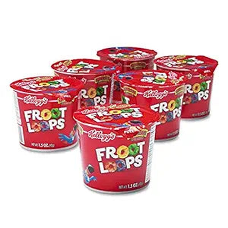 Kellogg's Froot Loops Cereal Cups 1.5 Oz 6 Count wholesale candy/snack retail distribution