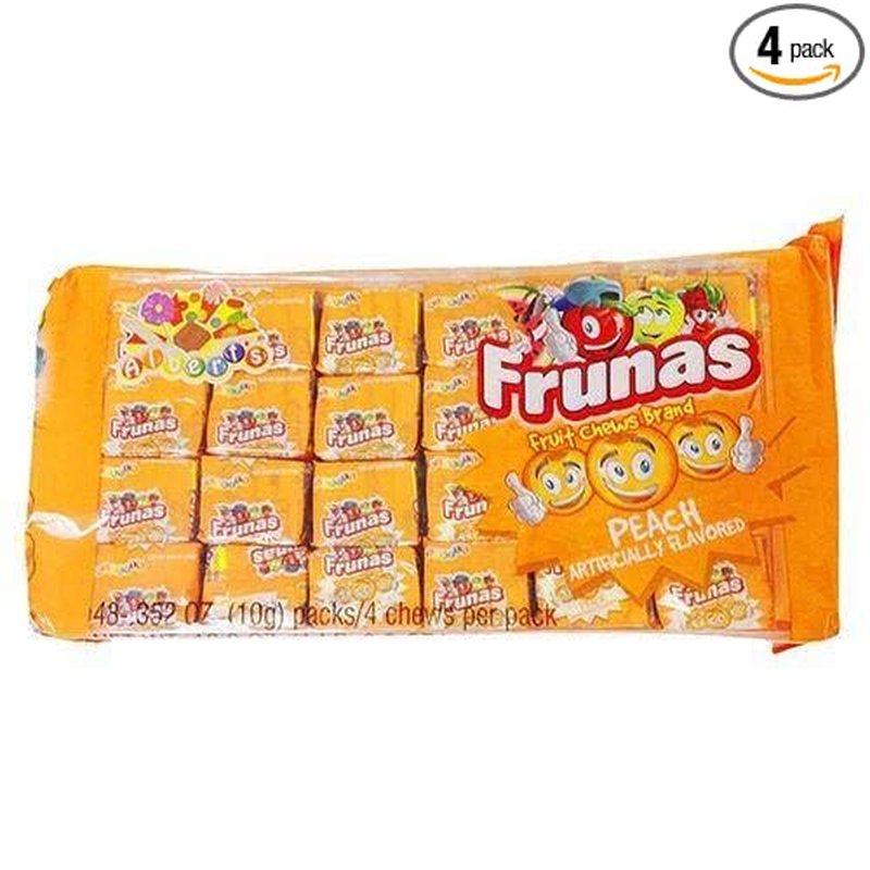 Frunas Peach chewy candy 48 count wholesale candy/snack retail distribution