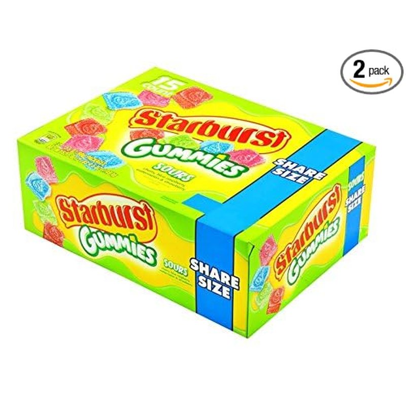 Starburst Gummies King Size Sours 15 Count wholesale candy/snack retail distribution