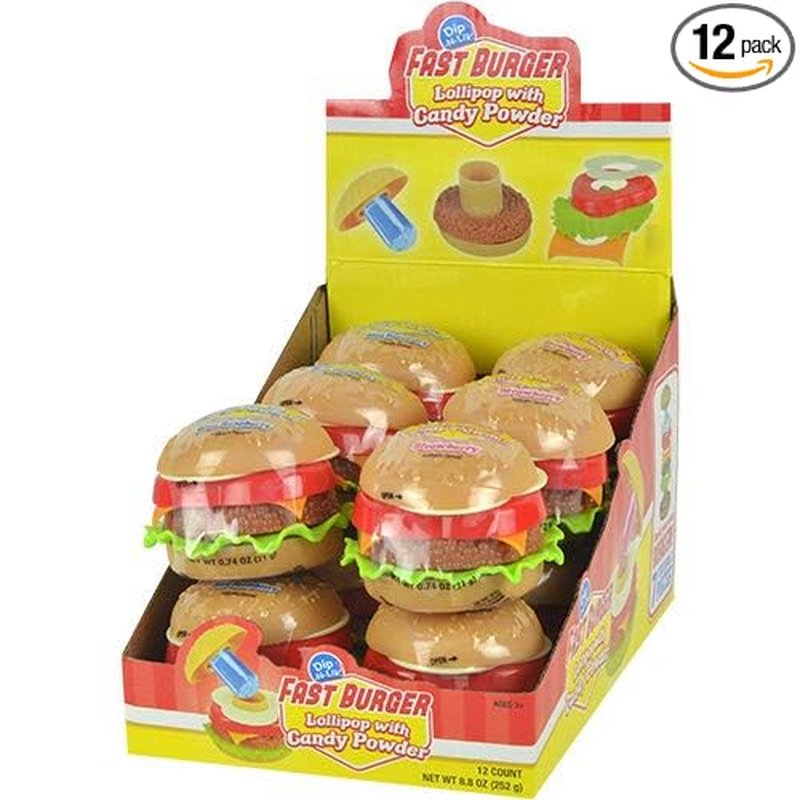 Fast Burger Dip-N-Lik candy 12 Count wholesale candy/snack retail distribution