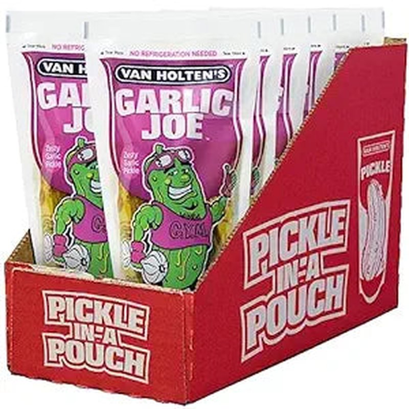 Van Holten's Garlic Joe Pickle-In-A-Pouch jumbo snack wholesale grocery retail distribution