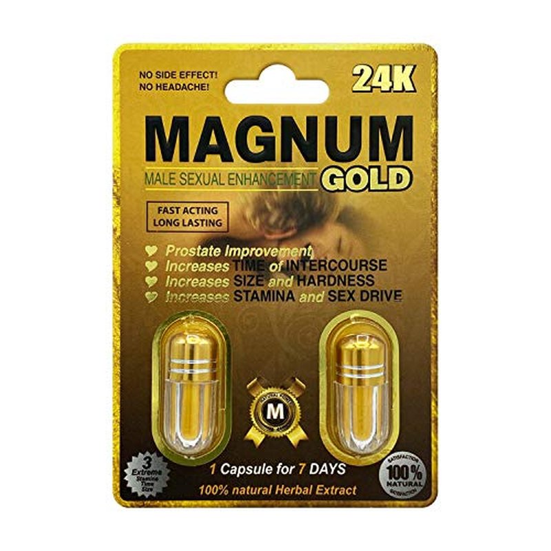 Magnum 24K Gold Double Male Enhancement Supplement single pack wholesale health&beauty retail distribution