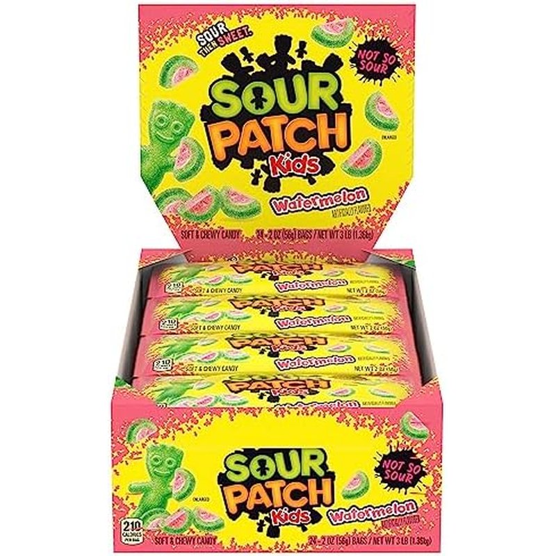 Sour Patch Watermelon Candy 24 Count wholesale candy/snack retail distribution