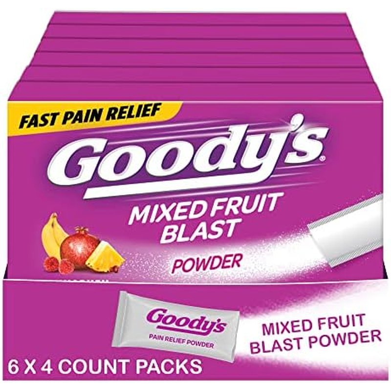 Goody's Mixed Fruit Pain Relief Powder 4 Packs of 6 Count wholesale health&beauty retail distribution