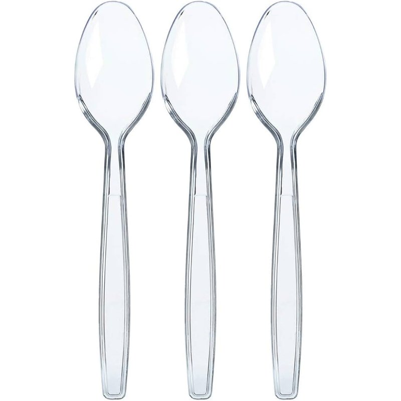 Prestee Clear Plastic Spoons 24 Pack wholesale disposable household retail distribution