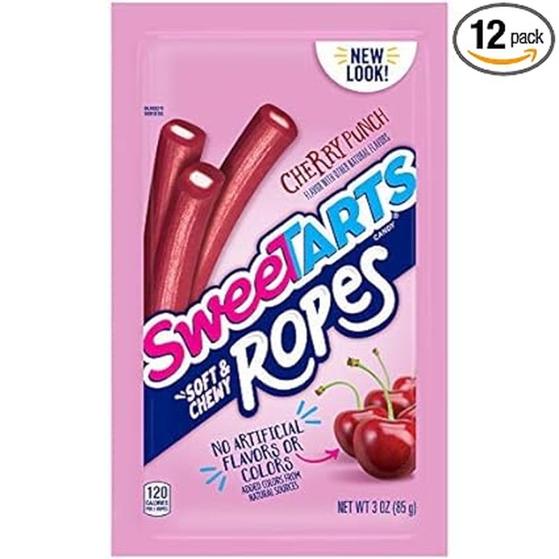 Sweet Tarts Chewy Rope Cherry 3 oz share size wholesale candy/snack retail distribution