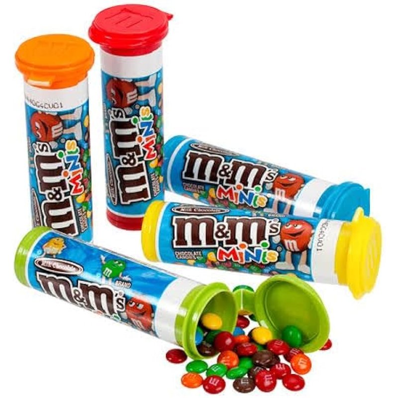 Mars M&M Mini Tubes 1.08 oz wholesale candy/snack retail distribution