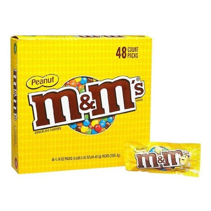 Mars M&M's Peanut Yellow 48 Ct wholesale candy/snack retail distribution