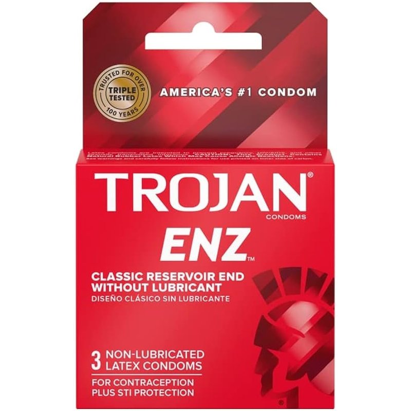Trojan Enz Non (Red) condoms 3 pack wholesale health&beauty retail distribution