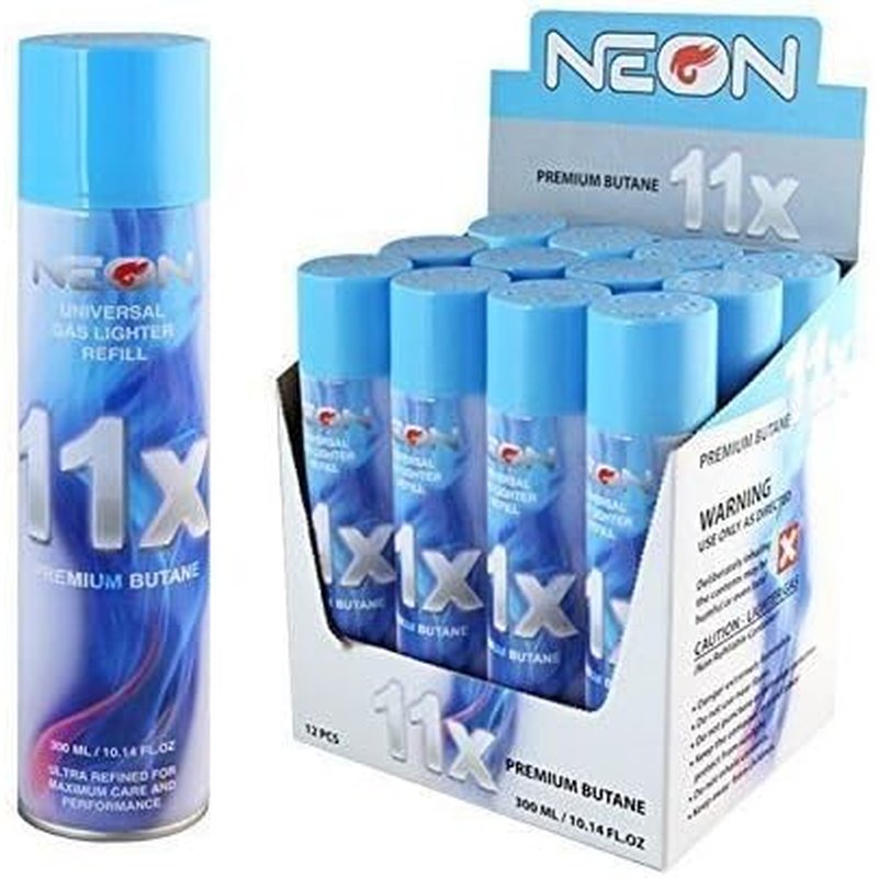 Neon Butane Regular 12Ct Box premium lighter fuel wholesale lighters retail distribution