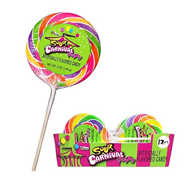 Bee Giant Carnival Sour Pops 4.25 oz lollipops wholesale candy/snack retail distribution