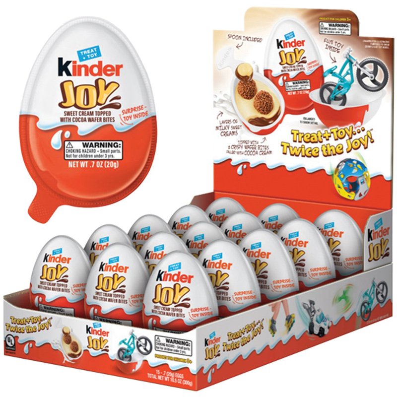 Kinder Joy Treat with Toy 15 Ct wholesale candy/snack retail distribution
