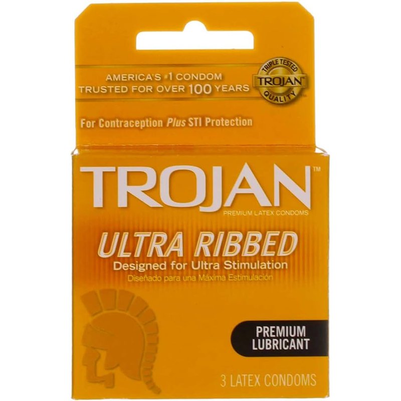 Trojan Ultra Ribbed Premium Condoms 3 Pack wholesale health&beauty retail distribution