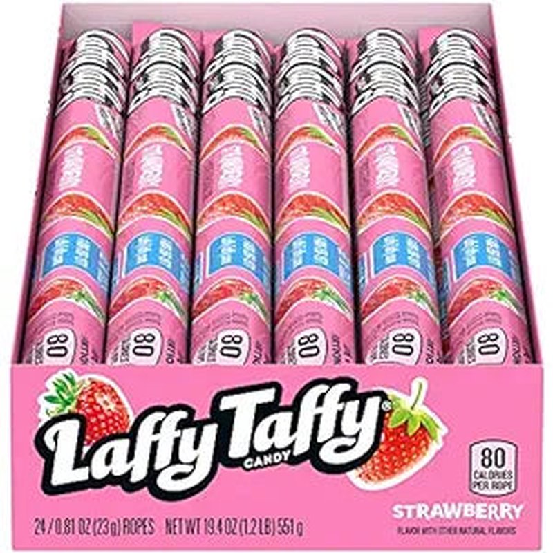 Sour Tower of Taffy Strawberry & Green Apple 12 Count Box wholesale candy/snack retail distribution