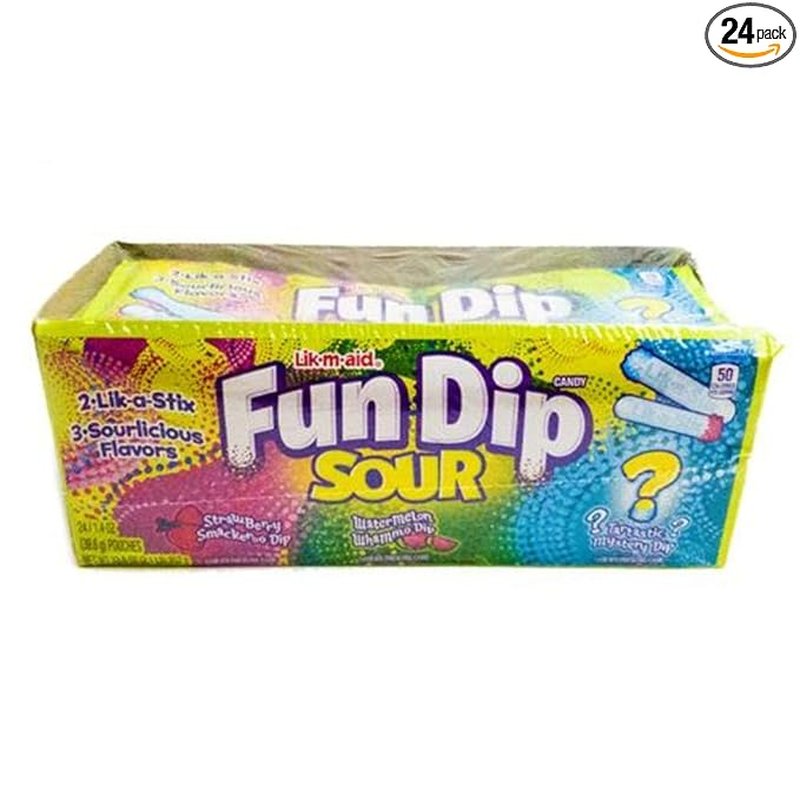 Fun Dip Sour Candy 24 Count wholesale candy/snack retail distribution
