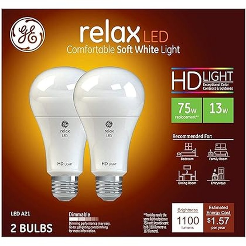 GE High Definition 75W LED Light Bulbs 4-Pack wholesale household retail distribution