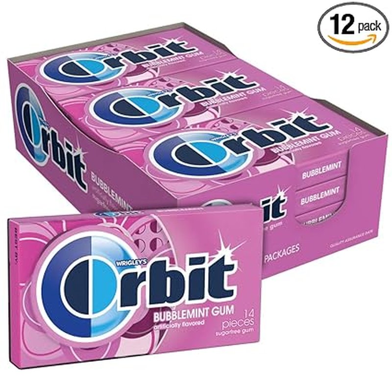 Orbit Bubble Mint Gum 14 Piece Pack wholesale candy/snack retail distribution