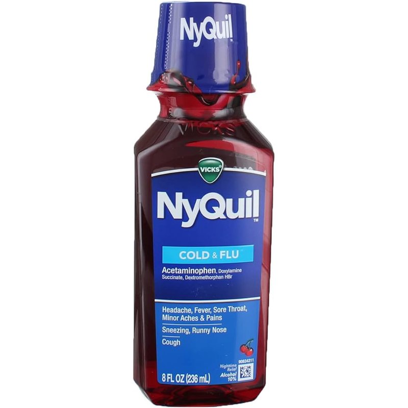NyQuil Vicks Cold & Flu Relief Cherry Flavor 8 Oz wholesale health&beauty retail distribution