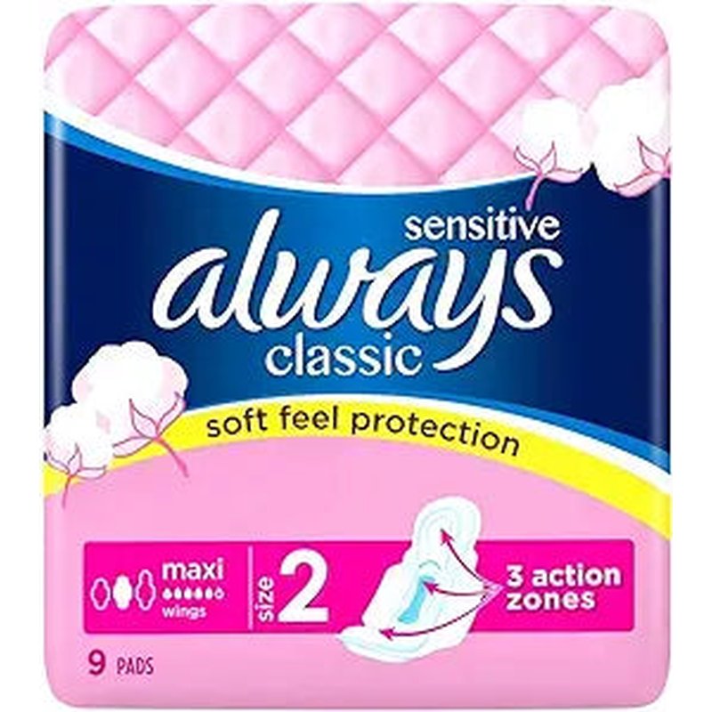Always Classic 10 Pack feminine hygiene pads wholesale health&beauty retail distribution