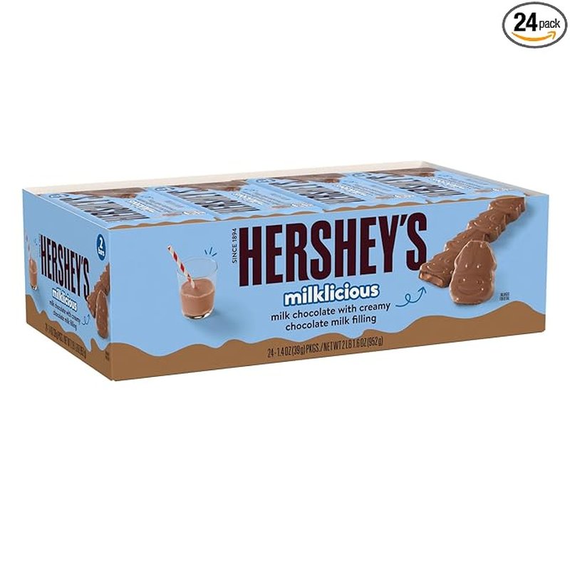 Hershey Milklicious Milk Chocolate Bars 1.4 oz 24-count wholesale candy/snack retail distribution