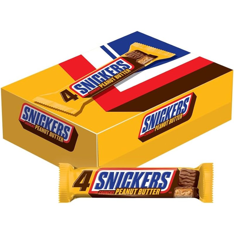 Mars Snickers Peanut Butter Squared Bars 18 Ct wholesale candy/snack retail distribution