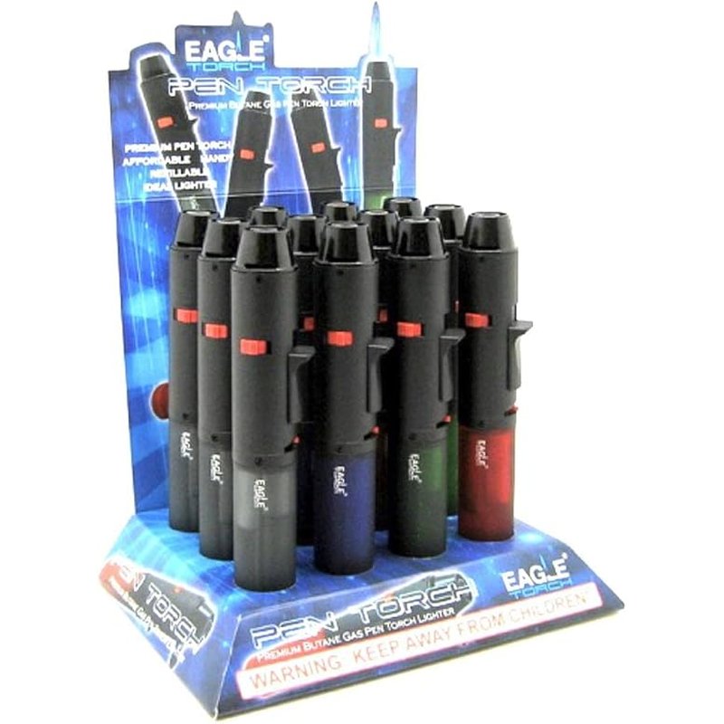 Eagle 7" Pen Torch Lighter 12Ct adjustable flame wholesale lighters retail distribution