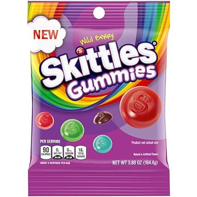 Skittles Wild Berry Gummies 5.80 Oz wholesale candy/snack retail distribution