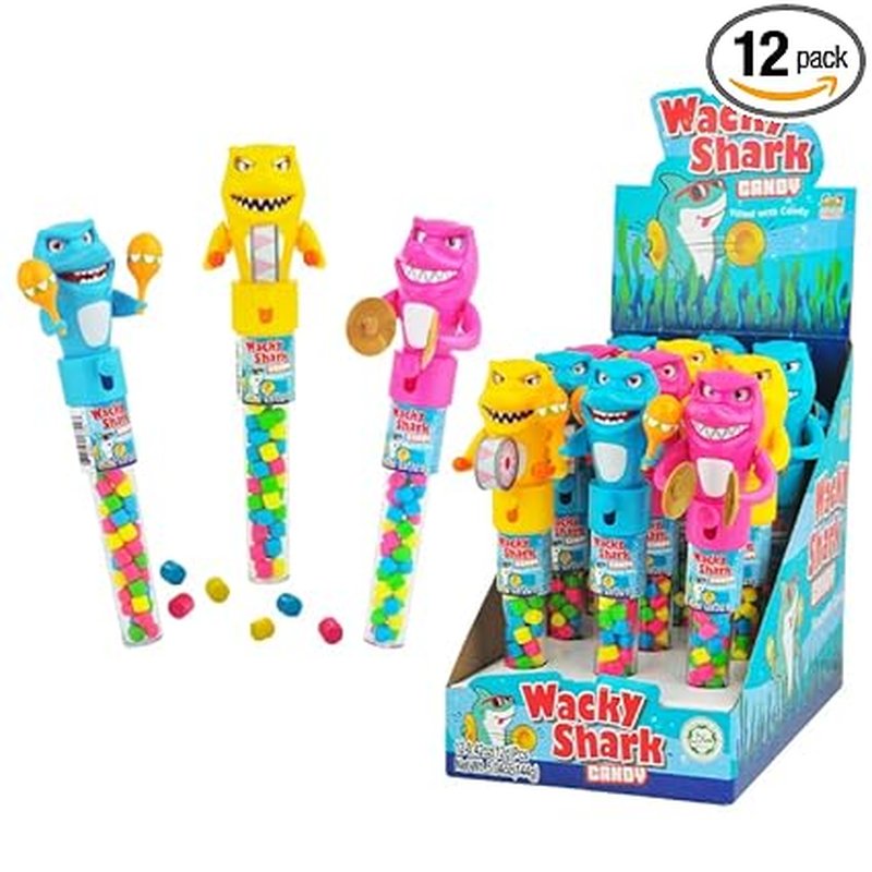 Kidsmania Wacky Shark Candy-Filled Toys 12 Count wholesale candy/snack retail distribution