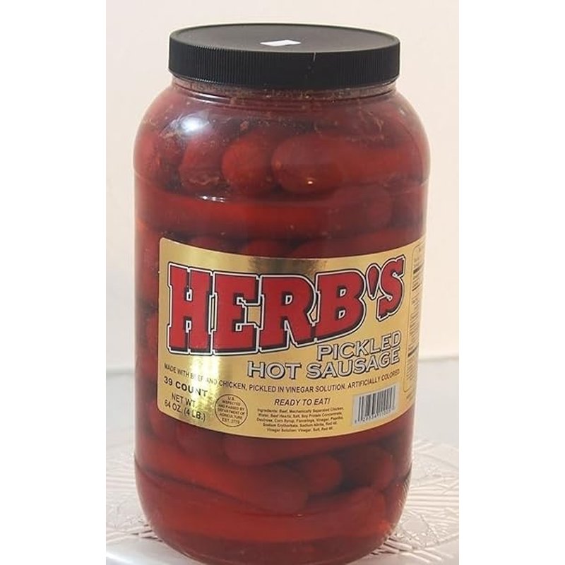 Herbs Red Hot Sausage pickled sausages 1 gallon wholesale candy/snack retail distribution