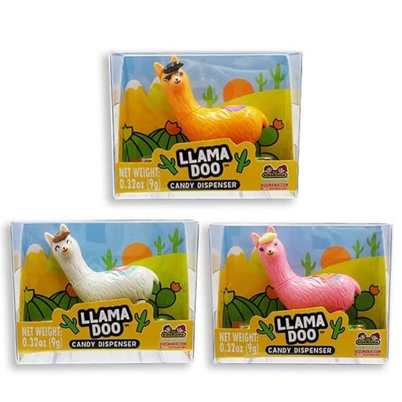 Llama Doo Mini Candy Dispenser 12 Ct wholesale candy/snack retail distribution