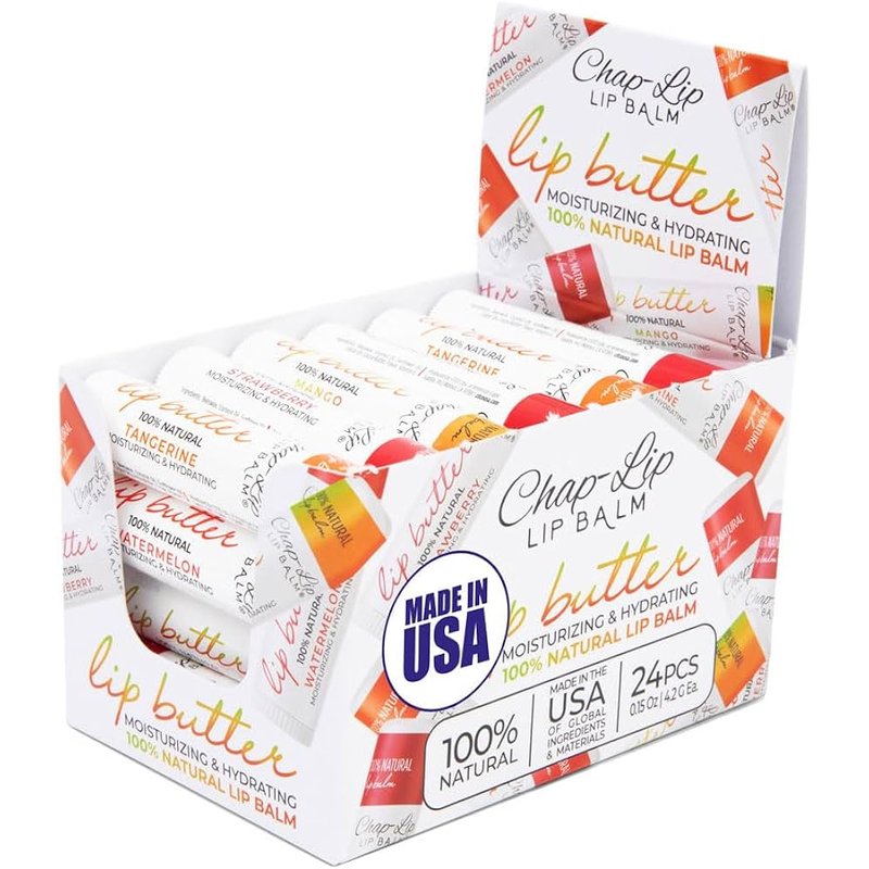 Chap-Lip 100% Natural Lip Balm 24 Count wholesale health&beauty retail distribution