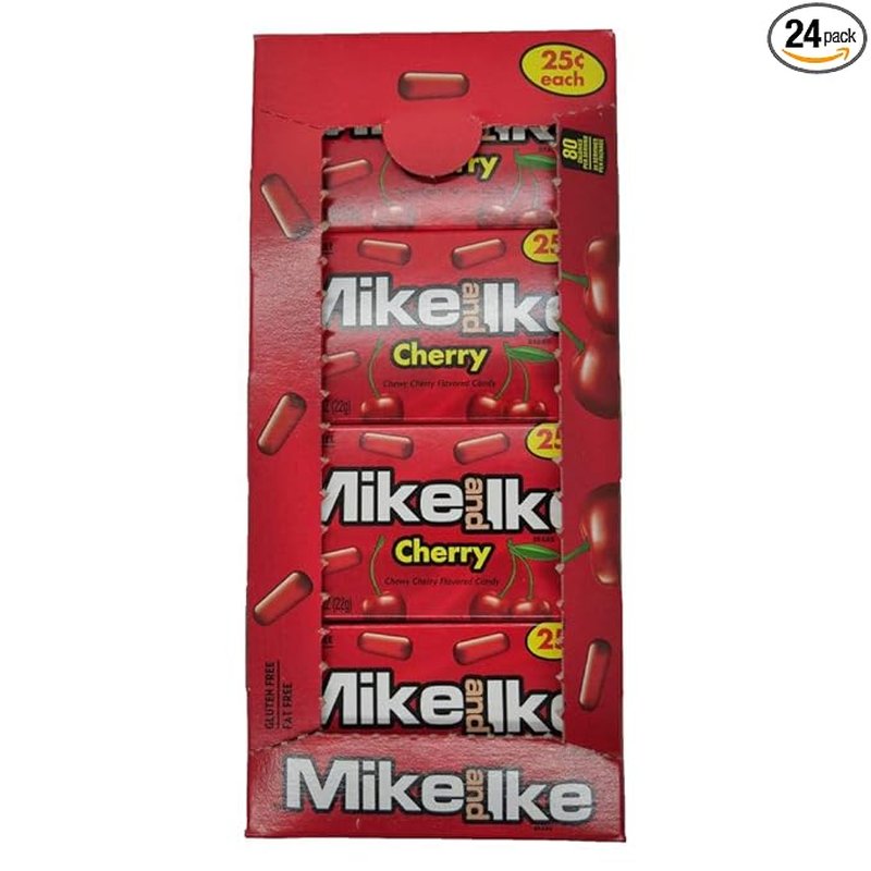 Mike and Ike Cherry chewy candy 0.78 oz packs wholesale candy/snack retail distribution