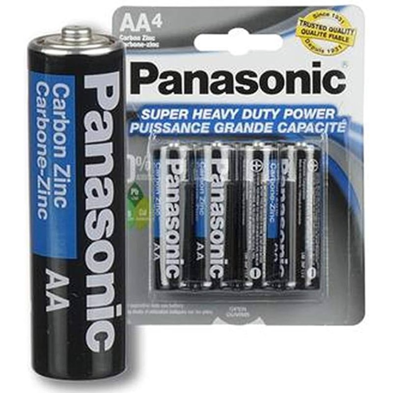 Panasonic AA Super Heavy Duty Batteries 4 Pack wholesale household retail distribution
