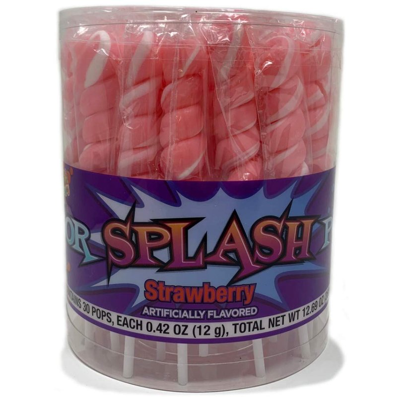 Color Splash Pops Strawberry 30 Count wholesale candy/snack retail distribution
