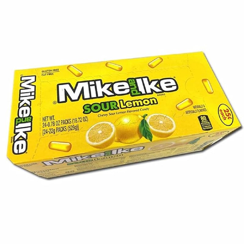 Mike and Ike Sour Lemon chewy candy 0.78 oz packs wholesale candy/snack retail distribution